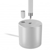 TechMatte Aluminium Apple Pencil Charging Dock - зареждаща алуминиева док станция с вграден кабел и поставка за Apple Pencil (сребриста) 4
