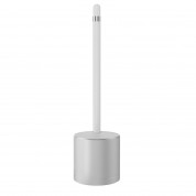 TechMatte Aluminium Apple Pencil Charging Dock - зареждаща алуминиева док станция с вграден кабел и поставка за Apple Pencil (сребриста) 7
