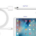 TechMatte Apple Pencil Charging Adapter for iPad Pro (30см.) - кабел (USB към женски Lightning) за зареждане на Apple Pencil от iPad Pro (бял) 1