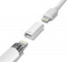 TechMatte Apple Pencil Lightning Cable Charging Adapter - Lightning адаптер (женски към женски Lightning) за зареждане на Apple Pencil (бял) 1