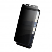 Eiger Privacy 3D Tempered Glass - калено стъклено защитно покритие с извити ръбове и определен ъгъл на виждане за целия дисплея на Samsung Galaxy S8 (черен-прозрачен)