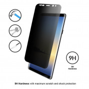 Eiger Privacy 3D Tempered Glass - калено стъклено защитно покритие с извити ръбове и определен ъгъл на виждане за целия дисплея на Samsung Galaxy Note 8 1