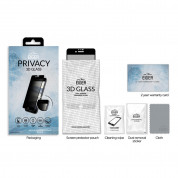 Eiger Privacy 3D Tempered Glass - калено стъклено защитно покритие с извити ръбове и определен ъгъл на виждане за целия дисплея на iPhone 8, iPhone 7, iPhone 6S, iPhone 6 (черен-прозрачен) 4