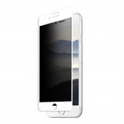 Eiger Privacy 3D Tempered Glass - калено стъклено защитно покритие с извити ръбове и определен ъгъл на виждане за целия дисплея на iPhone 8, iPhone 7, iPhone 6S, iPhone 6 (бял-прозрачен)