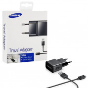 Samsung Travel 2A Charger ETA-U90EWE - захранване с USB изход и microUSB кабел за Samsung мобилни устройства (черен) (ритейл опаковка)