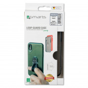 4smarts Clip-On Cover Loop-Guard - удароустойчив хибриден кейс с каишка за задържане за iPhone SE (2022), iPhone SE (2020), iPhone 8, iPhone 7 (черен-прозрачен) 3