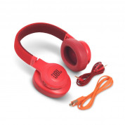 JBL E55BT Wireless over-ear headphones - безжични слушалки с микрофон за мобилни устройства (червен) 5