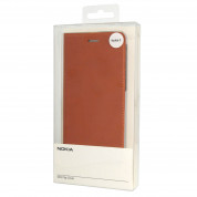 Nokia Slim Flip Case CP-304 - оригинален кожен калъф с отделение за кр. карта за Nokia 2 (кафяв) 1