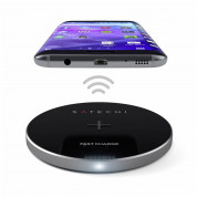 Satechi Wireless Charging Pad Fast Charge - поставка (пад) за безжично захранване за QI съвместими устройства (тъмносив) 5