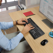 Tecknet Keyboard and Mouse Set Office Slim X300 V2 - комплект устойчива на течности клавиатура и безжична мишка за офиса (черен) 3