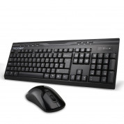 Tecknet Keyboard and Mouse Set Office Slim X300 V2 - комплект устойчива на течности клавиатура и безжична мишка за офиса (черен) 2