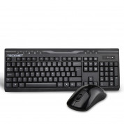 Tecknet Keyboard and Mouse Set Office Slim X300 V2 - комплект устойчива на течности клавиатура и безжична мишка за офиса (черен)