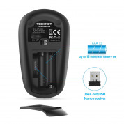TeckNet WM008 2.4G Wireless Mouse - ергономична безжична мишка (за Mac и PC) (черна) 4