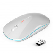 TeckNet WM008 2.4G Wireless Mouse - ергономична безжична мишка (за Mac и PC) (бял)