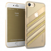 iPaint Glamour Gold Case - дизайнерски TPU кейс за iPhone SE (2022), iPhone SE (2020), iPhone 8, iPhone 7 (златист)