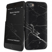 iPaint Black Marble HC Case - дизайнерски поликарбонатов кейс за iPhone 8, iPhone 7 (черен)