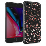 iPaint Glitter Flakes Case for iPhone SE (2020), iPhone 8, iPhone 7 (pink)