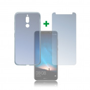 4smarts 360° Protection Set - тънък силиконов кейс и стъклено защитно покритие за дисплея на Huawei Mate 10 Lite (прозрачен)