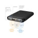 4smarts Power Bank VoltHub 6000 mAh - външна батерия с два USB и USB-C изходи (черен) 4