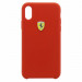 Ferrari Urban SF Silicone Case - дизайнерски силиконов (TPU) калъф за iPhone XS, iPhone X (червен) 1