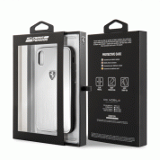 Ferrari Heritage Aluminium Hard Case - дизайнерски алуминиев кейс за iPhone XS, iPhone X (сребрист) 3