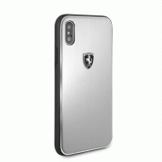Ferrari Heritage Aluminium Hard Case for iPhone XS, iPhone X  (silver) 5