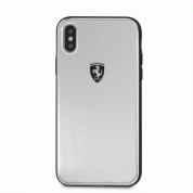 Ferrari Heritage Aluminium Hard Case - дизайнерски алуминиев кейс за iPhone XS, iPhone X (сребрист) 4
