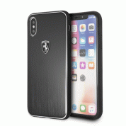 Ferrari Heritage Aluminium Hard Case for iPhone XS, iPhone X (black)