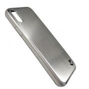 BMW Brushed Aluminium Soft Case - дизайнерски алуминиев кейс с TPU рамка за iPhone XS, iPhone X (сребрист) 2