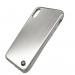 BMW Brushed Aluminium Soft Case - дизайнерски алуминиев кейс с TPU рамка за iPhone XS, iPhone X (сребрист) 2