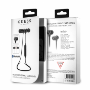 Guess Bluetooth Earphones - безжични блутут слушалки с микрофон за мобилни устройства (черен) 1