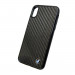 BMW Signature Real Carbon Fiber Hard Case - дизайнерски карбонов кейс за iPhone XS, iPhone X (черен) 5