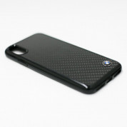 BMW Signature Real Carbon Fiber Hard Case - дизайнерски карбонов кейс за iPhone XS, iPhone X (черен) 3