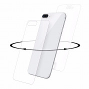 Eiger 3D 360 Screen Protector Back and Front Glass - калени стъклени защитни покрития за дисплея и задната част на iPhone 8 Plus, iPhone 7 Plus (бял-прозрачен)