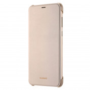 Huawei Flip Cover - оригинален кожен калъф за Huawei P Smart (златист) 1