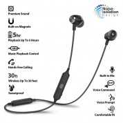 iLuv Metal Forge Air 2 Wireless In-Ear Earphones - безжични спортни блутут слушалки за мобилни устройства (черен) 2