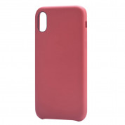 Devia Nature Case - кожен кейс за iPhone XS, iPhone X (червен)