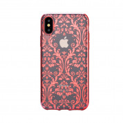 Devia Crystal Baroque Case - силиконов (TPU) калъф за iPhone XS, iPhone X (с кристали Сваровски) (червен) 1