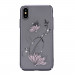 Devia Crystal Lotus Case - поликрабонатов кейс за iPhone XS, iPhone X (с кристали Сваровски) (черен) 2