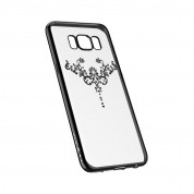 Devia Crystal Iris Case - силиконов (TPU) калъф за Samsung Galaxy S8 (с кристали Сваровски) (черен)