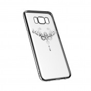Devia Crystal Iris Case - силиконов (TPU) калъф за Samsung Galaxy S8 (с кристали Сваровски) (сребрист)