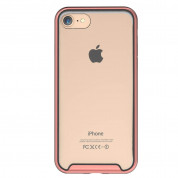 Comma Urban Hard Case - хибриден удароустойчив кейс за iPhone 8, iPhone 7 (розов-прозрачен)
