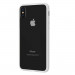 Comma Fancy Mirror Case - силиконов (TPU) калъф със стъклен гръб за iPhone XS, iPhone X (прозрачен-бял) 1