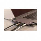 LMP USB-C Compact Dock 4K Pro - мултифункционален хъб за свързване на допълнителна периферия за компютри с USB-C (тъмносив) 4