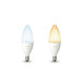 Philips Hue White Ambiance 6W E14 - комплект 2 броя E14 лампа с бяла светлина за безжично управляемо осветление за iOS и Android устройства 1