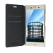JT Berlin Folio Case - хоризонтален кожен (веган кожа) калъф тип портфейл за Sony Xperia XZ1 (черен) 6