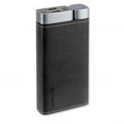 4smarts Power Bank VoltHub Leatherette 20000 mAh - външна батерия с два USB и USB-C изходи (черен)
