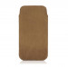 CASEual Leather Pouch - кожен калъф (естествена кожа, ръчна изработка) за iPhone SE (2022), iPhone SE (2020), iPhone 8, iPhone 7, iPhone 6, iPhone 6S (светлокафяв) 1