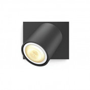 Philips Runner Hue Single Spot And Dimmer Switch - комплект стенна лампа с бяла светлина и ключ за димиране за безжично управляемо осветление за iOS и Android устройства (черен) 1