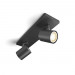 Philips Runner Hue Double Spot And Dimmer Switch - комплект двойна стенна лампа с бяла светлина и ключ за димиране за безжично управляемо осветление за iOS и Android устройства (черен) 2